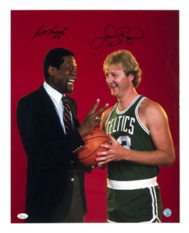 Larry Bird and Bill Russell Dual Signed 16x20 Photo